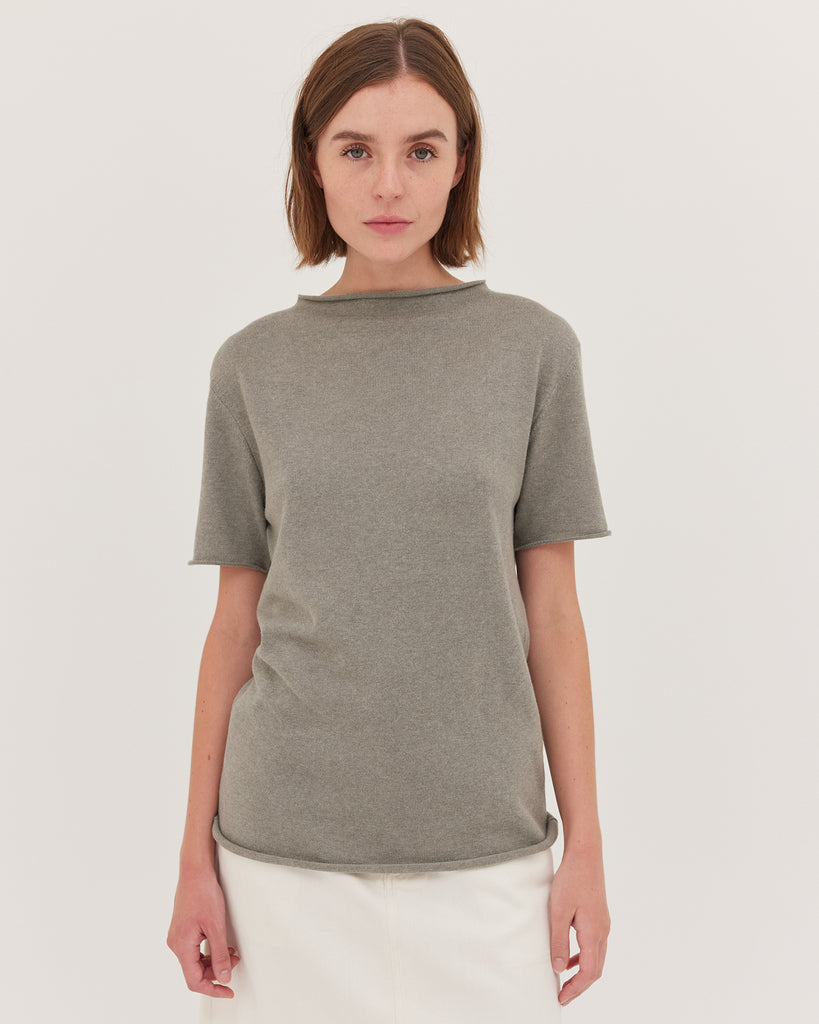 The Funnel Neck Tee | Eucalypt