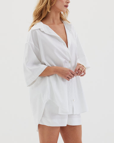 The Giza Short Sleeve Shirt | White