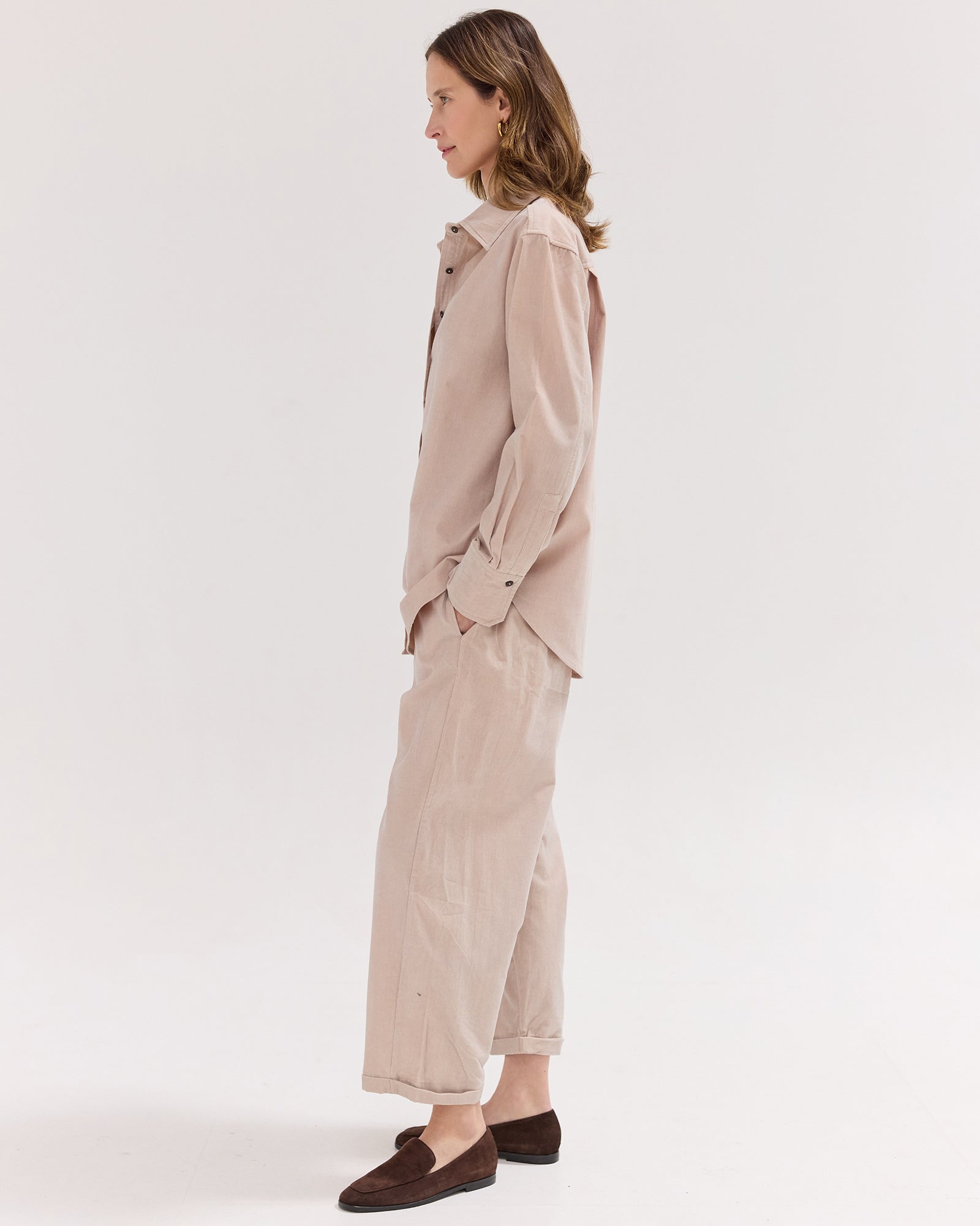 The Corduroy Relaxed Pant | Limestone