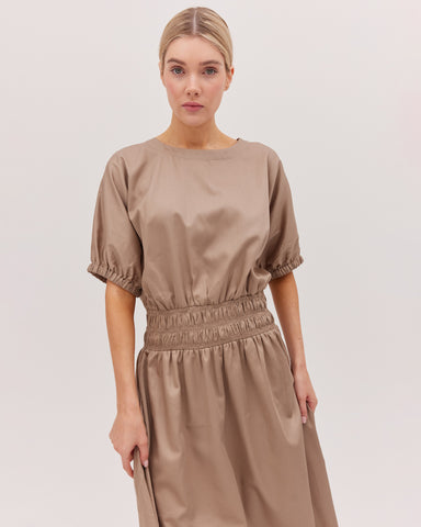 The Shirred Midi Dress | Praline