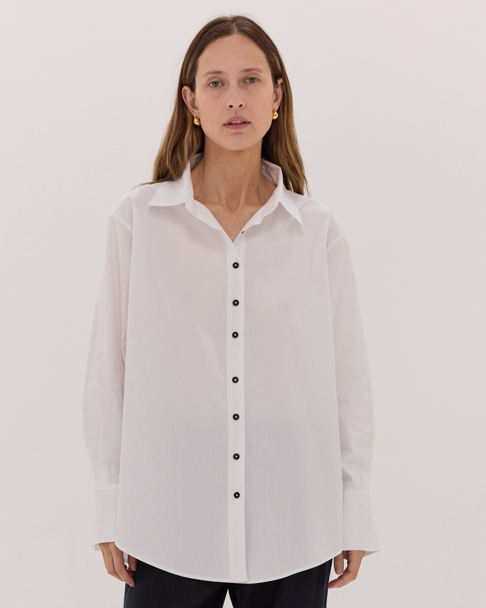 The Split Back Shirt | White