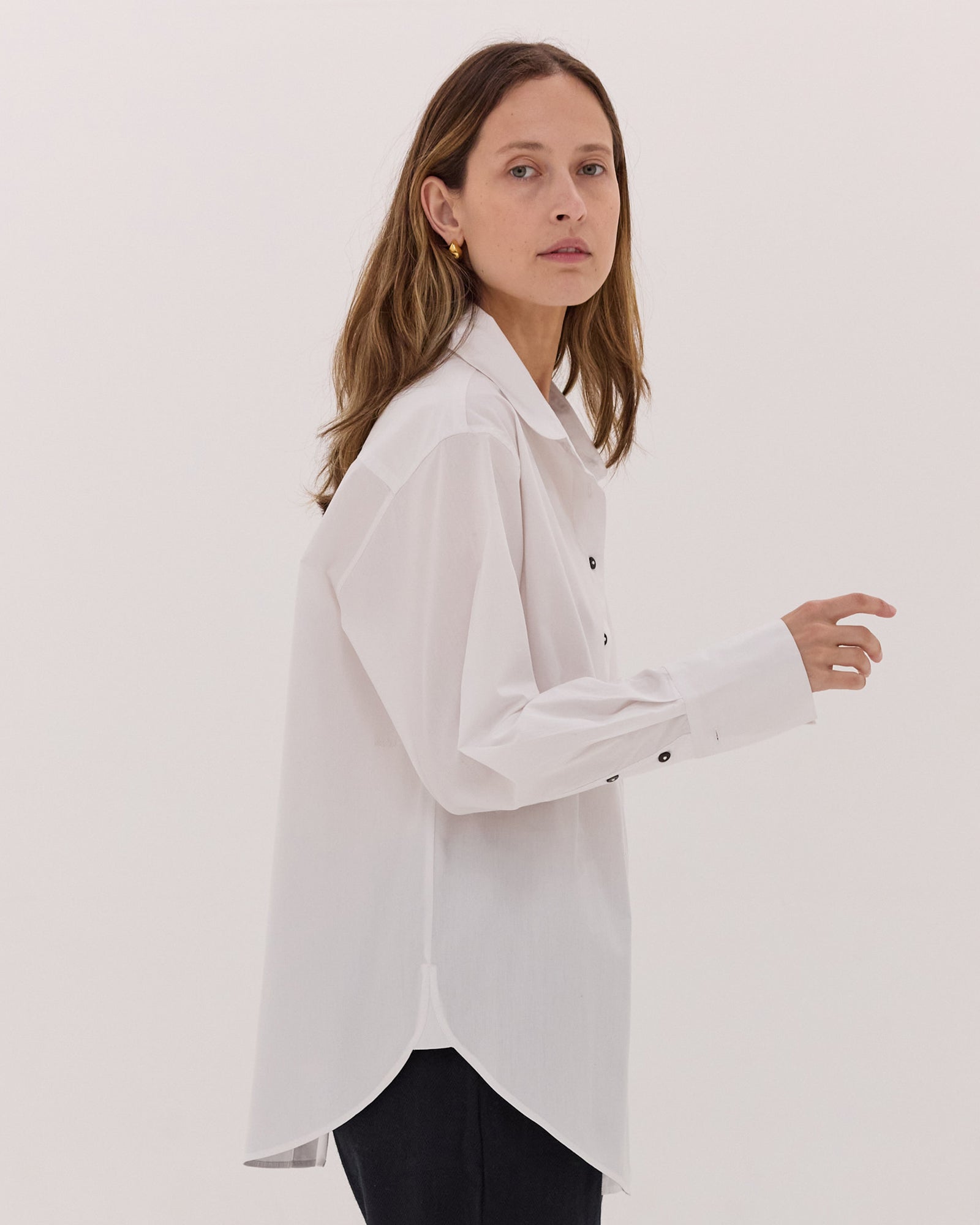 The Split Back Shirt | White