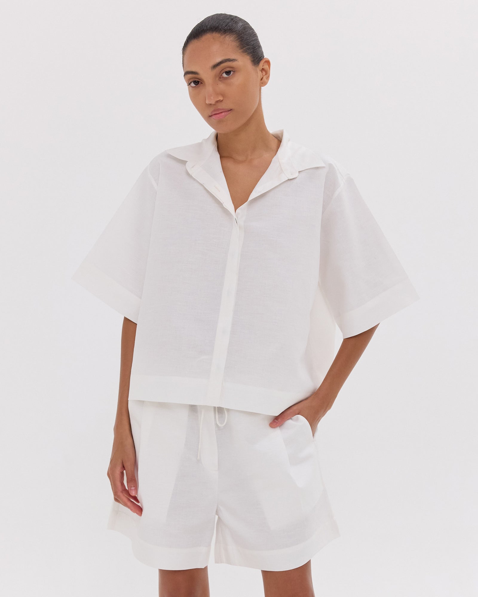 The Cropped Shirt | White