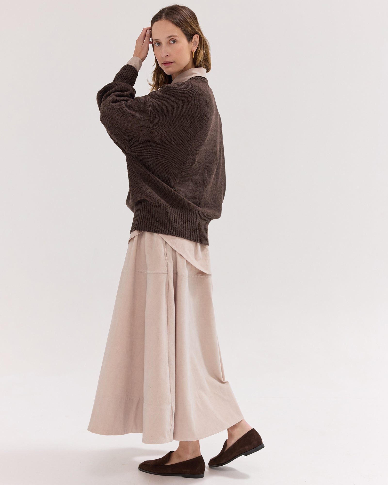 The Corduroy Maxi Skirt | Limestone