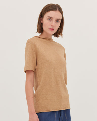 The Funnel Neck Tee | Raffia