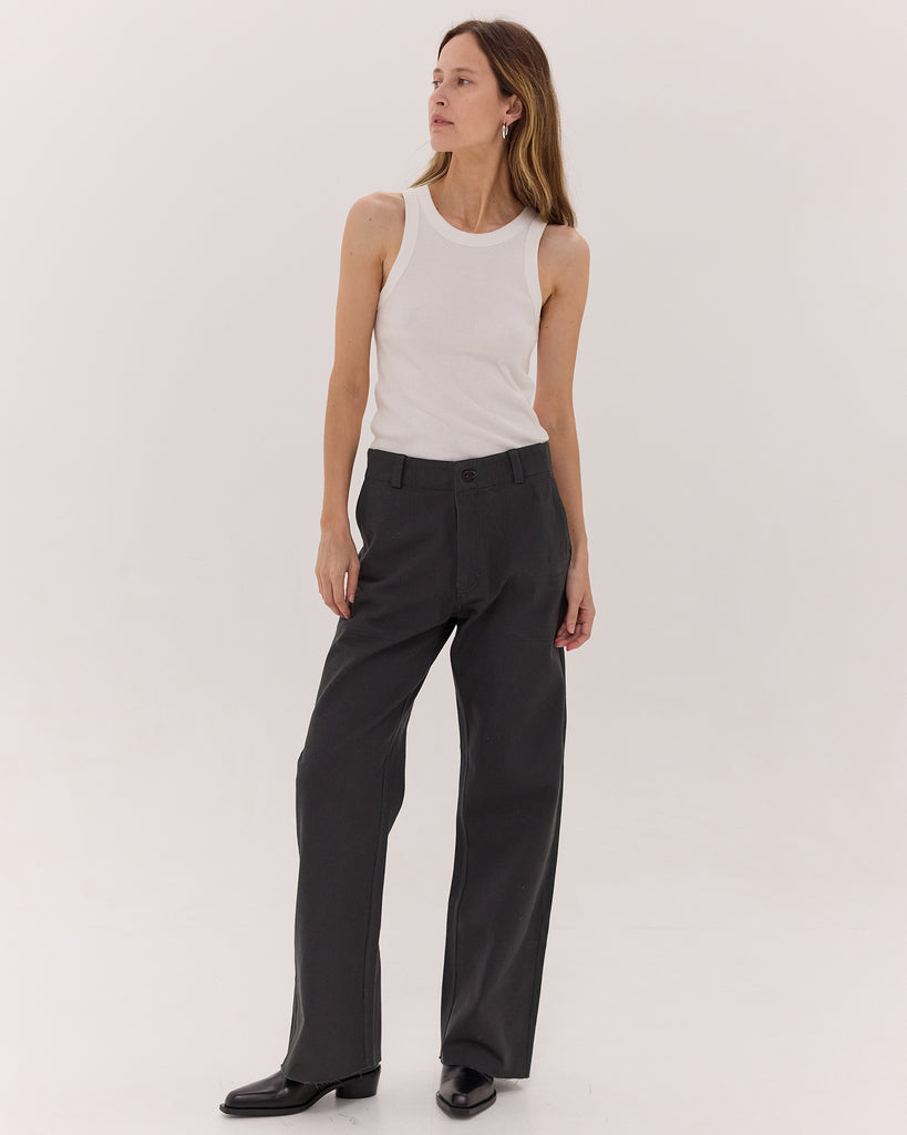 The Wide Leg Denim Jean | Carbon