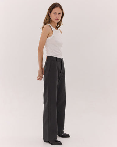 The Wide Leg Denim Jean | Carbon