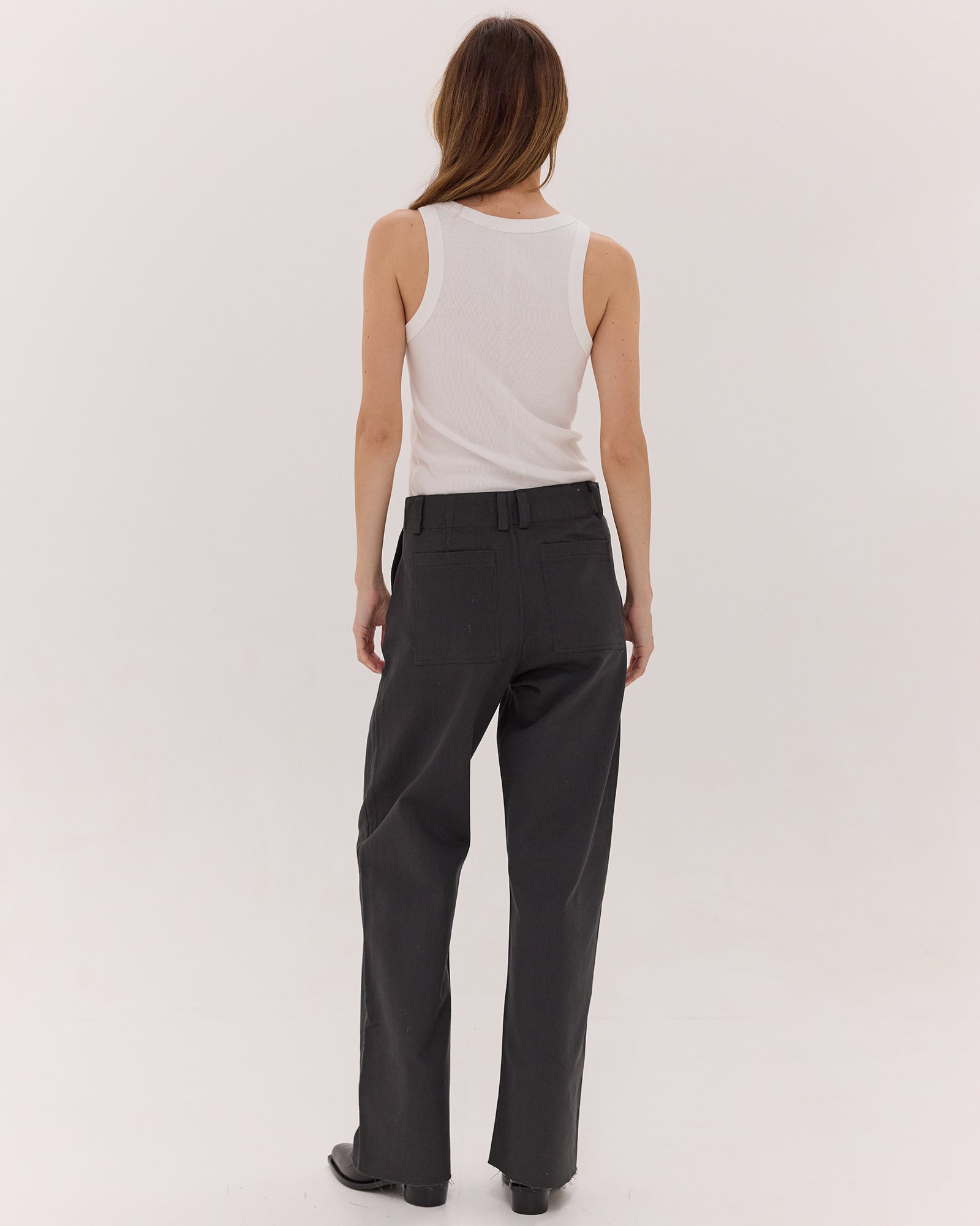 The Wide Leg Denim Jean | Carbon