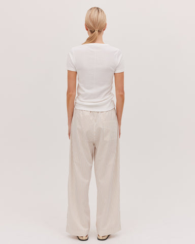 The Drawstring Tailored Pant | Gold Stripe