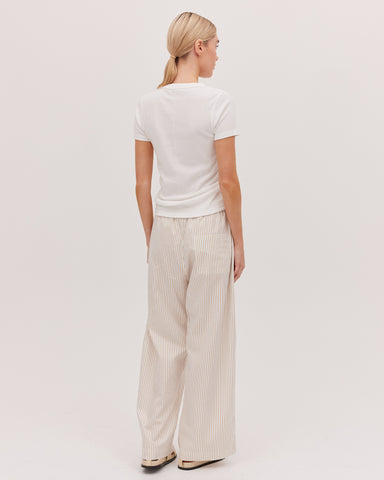 The Drawstring Tailored Pant | Gold Stripe