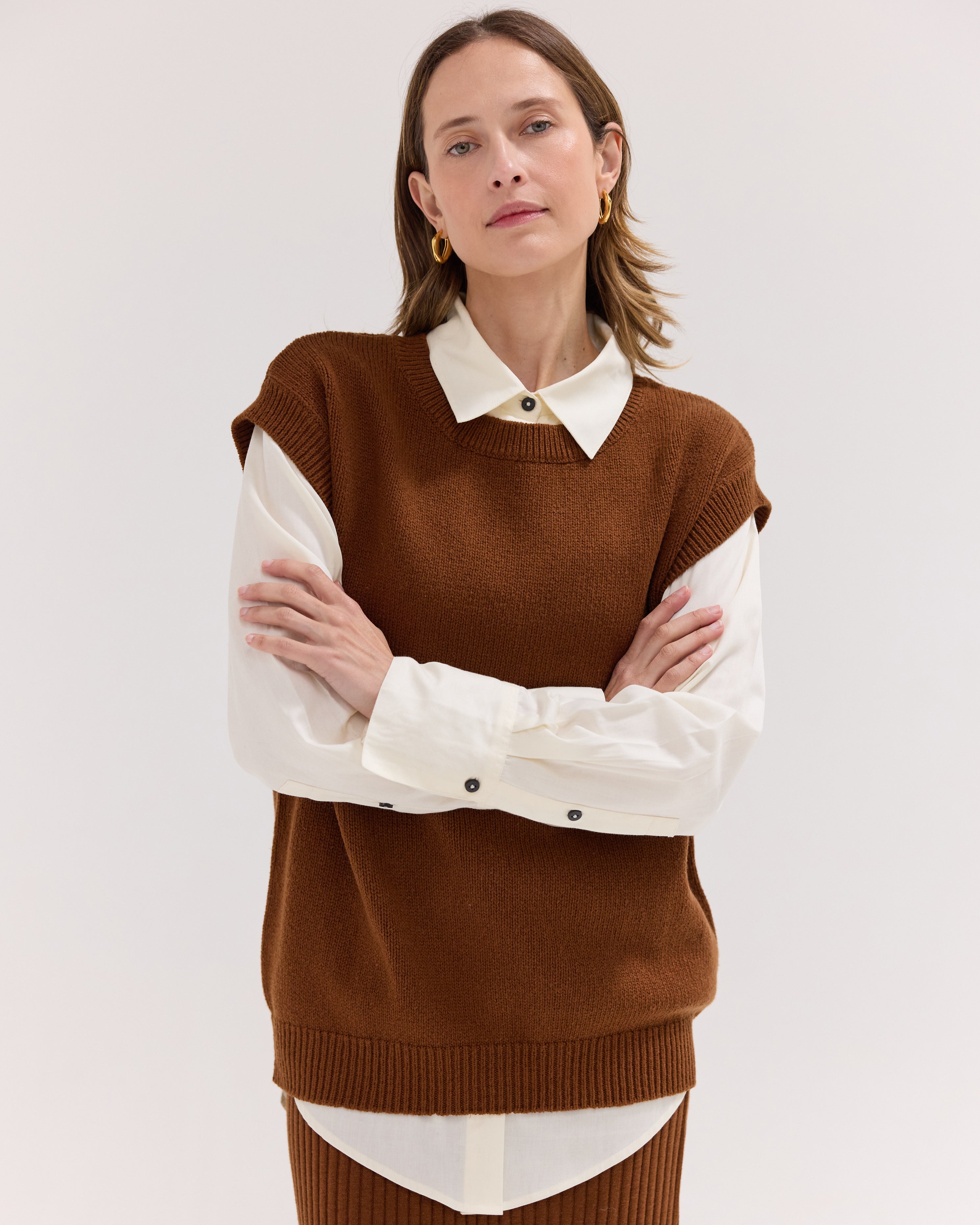 The Crew Neck Vest | Castagne