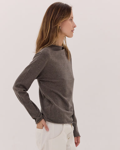 The Funnel Neck Top | Squirrel