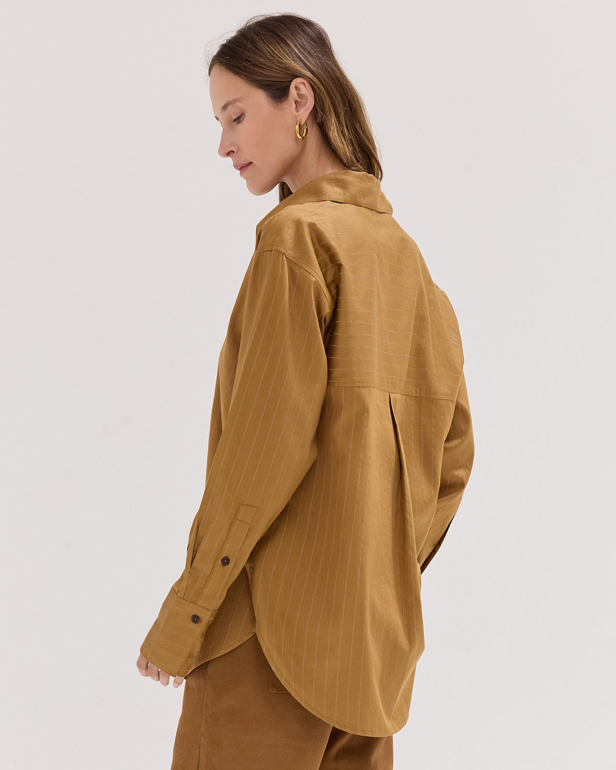 The Dropped Yolk Shirt | Bronze Stripe