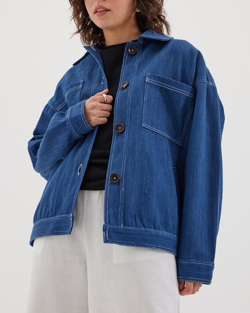 The Denim Bomber | Indigo