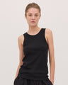 The Ribbed Tank | Black