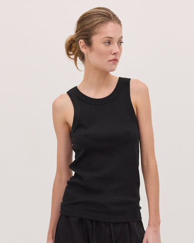 The Ribbed Tank | Black