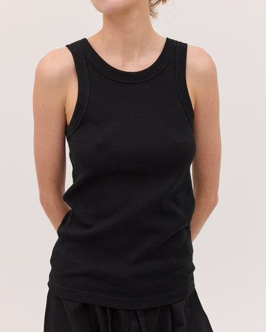 The Ribbed Tank | Black