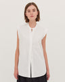 The Tailored Sleeveless Shirt | White