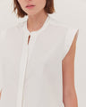 The Tailored Sleeveless Shirt | White