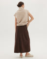 The Corduroy Tailored Skirt | Rich Loam