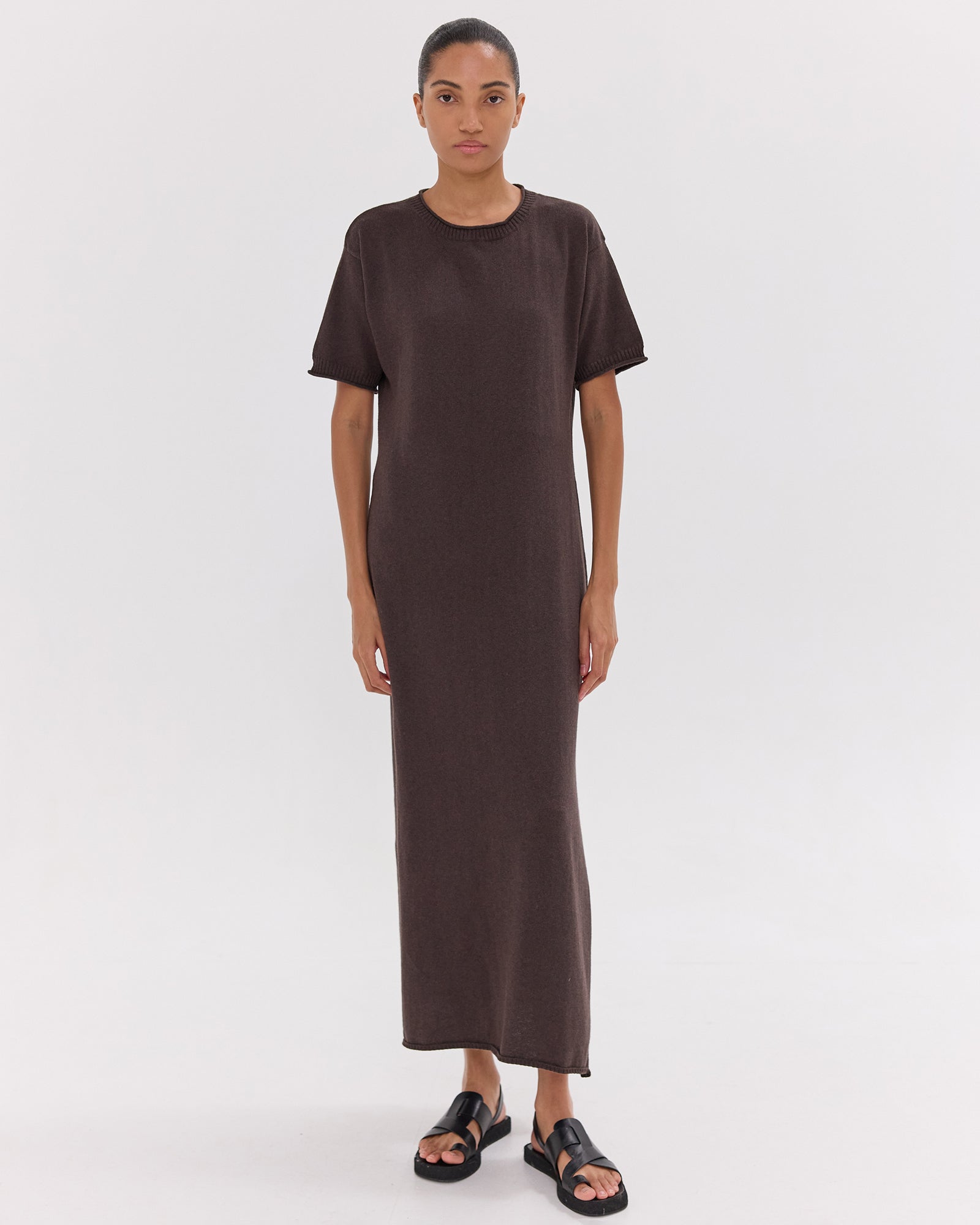 The Knit Tee Dress | Brazil Nut