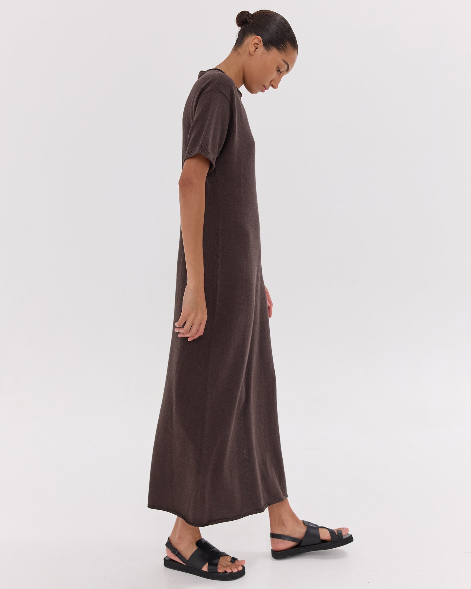 The Knit Tee Dress | Brazil Nut
