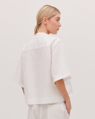 The Cropped Shirt | White