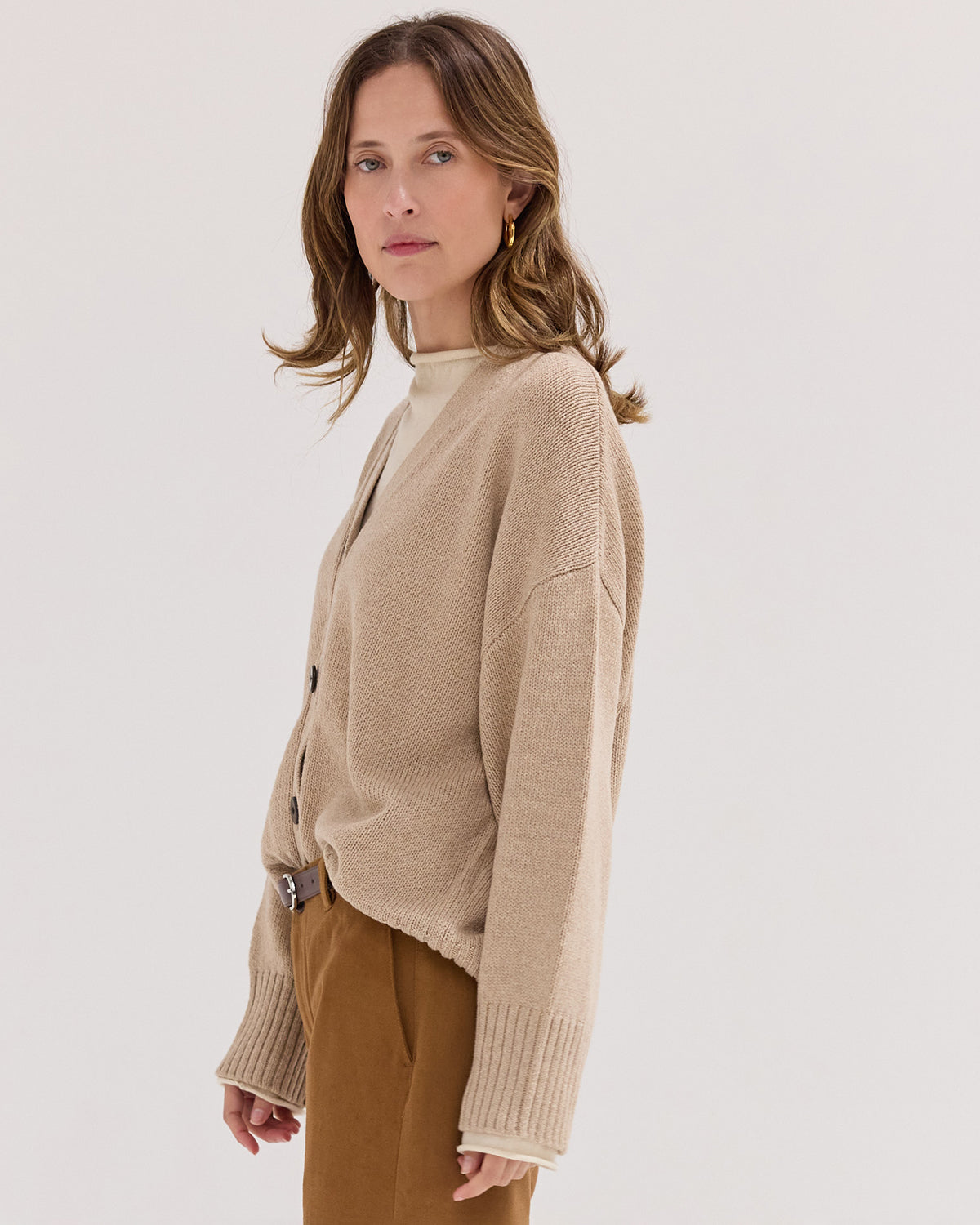 The Cardigan | Almond
