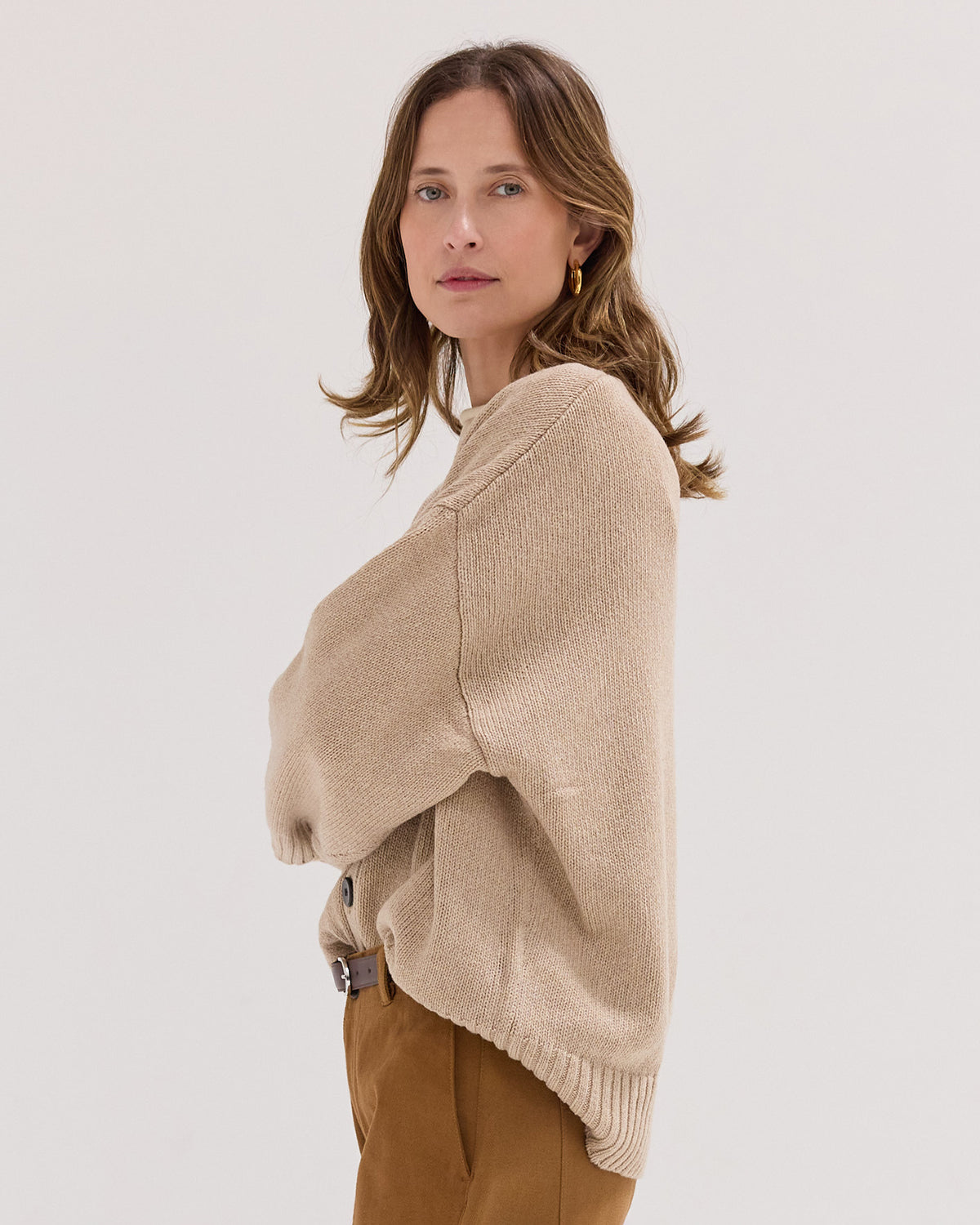 The Cardigan | Almond