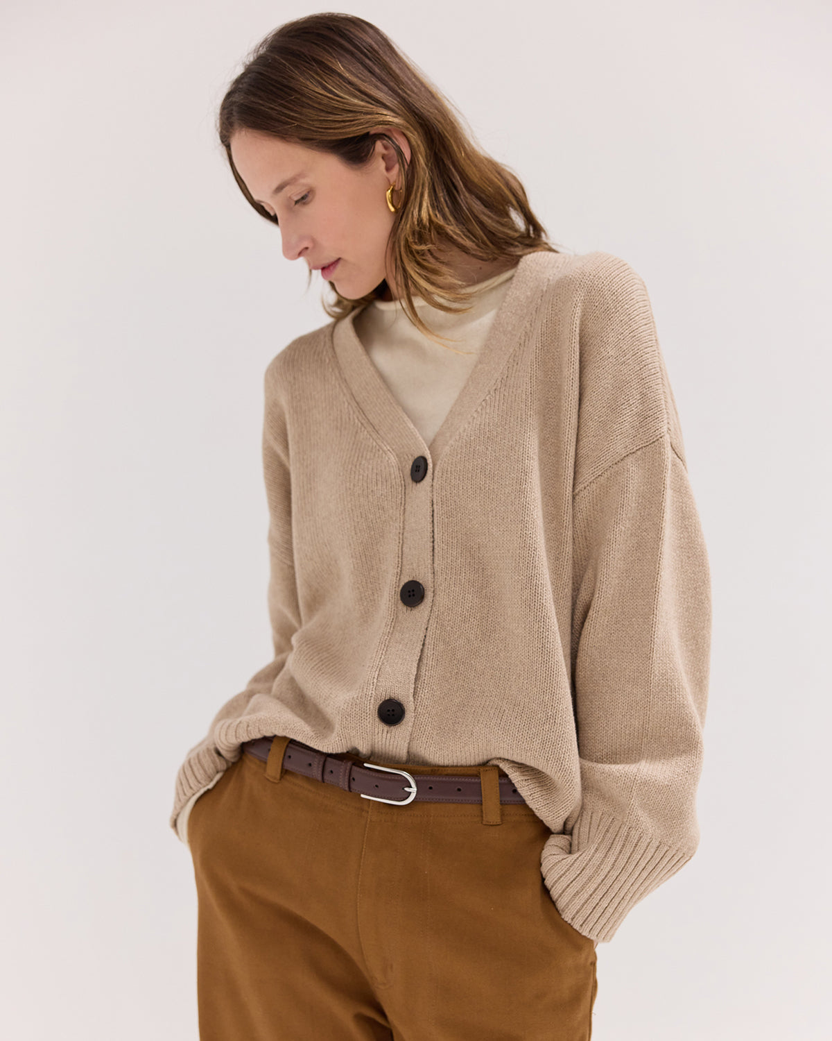 The Cardigan | Almond