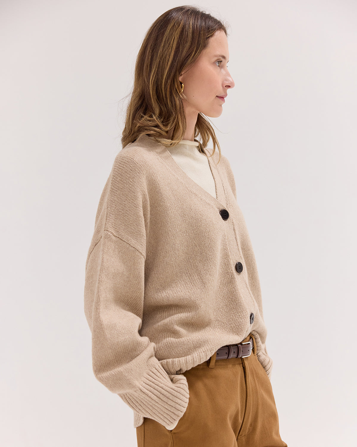 The Cardigan | Almond