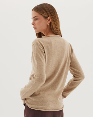 The Funnel Neck Top | Flax