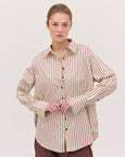 The Split Back Shirt | Mahogany Stripe