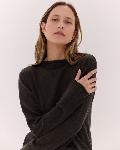 The Funnel Neck Top | Loden