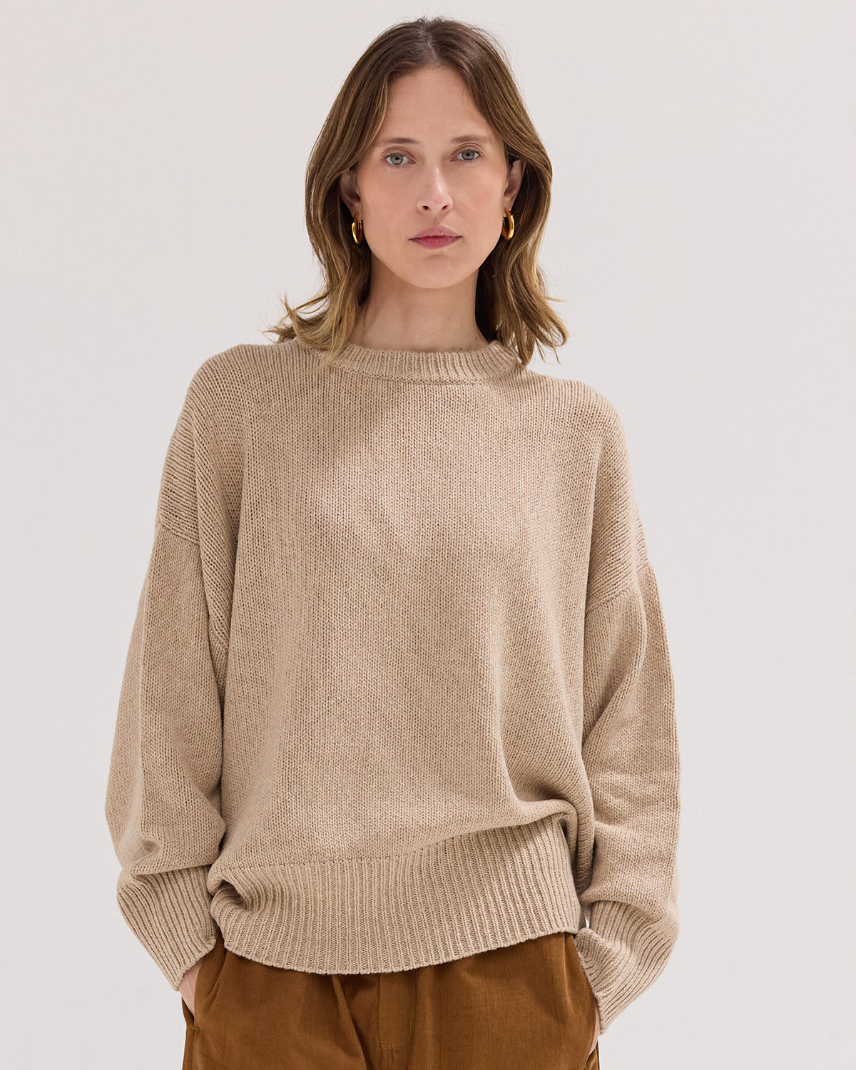 The Billow Sleeve Jumper | Almond