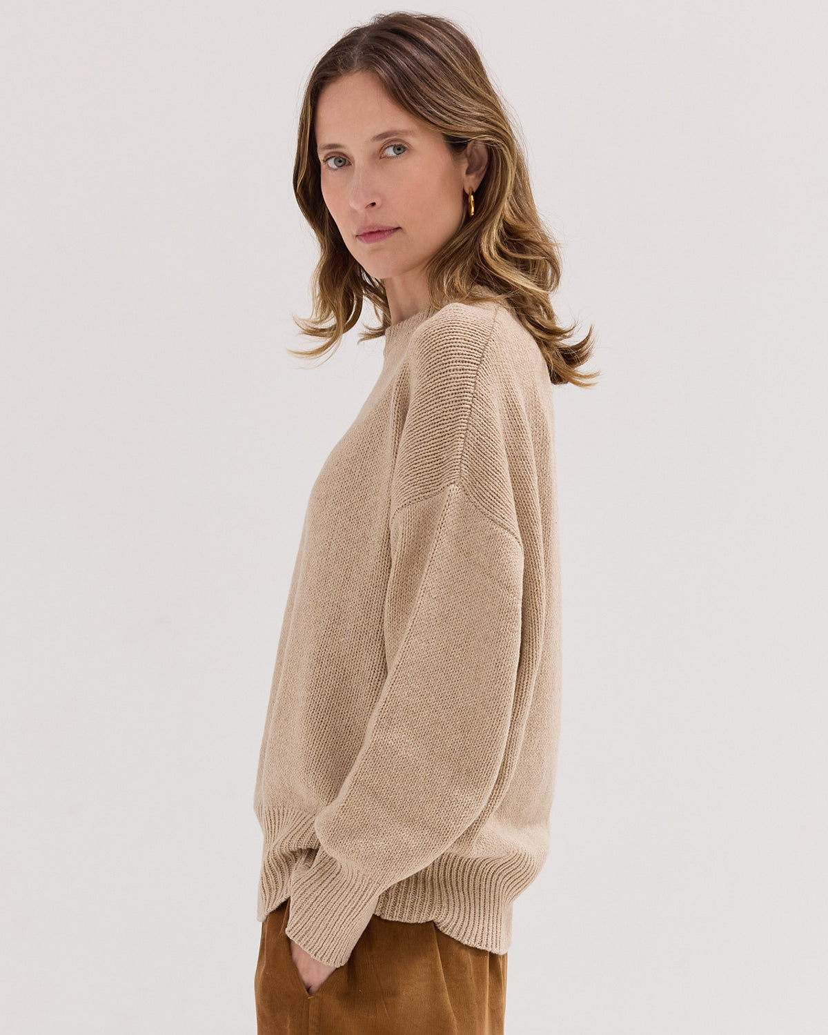The Billow Sleeve Jumper | Almond