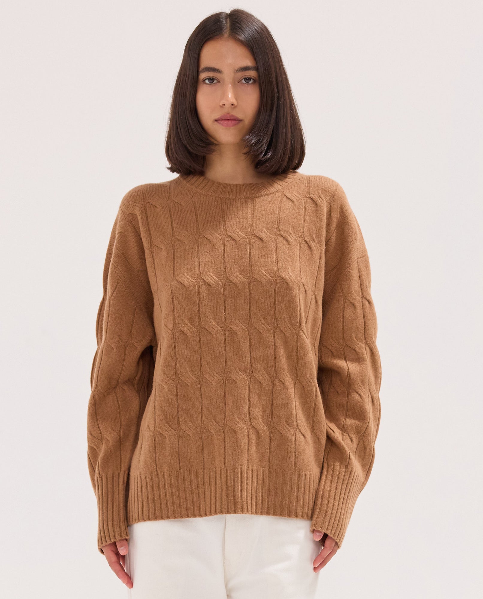 The Cable Knit Jumper | Sandalwood