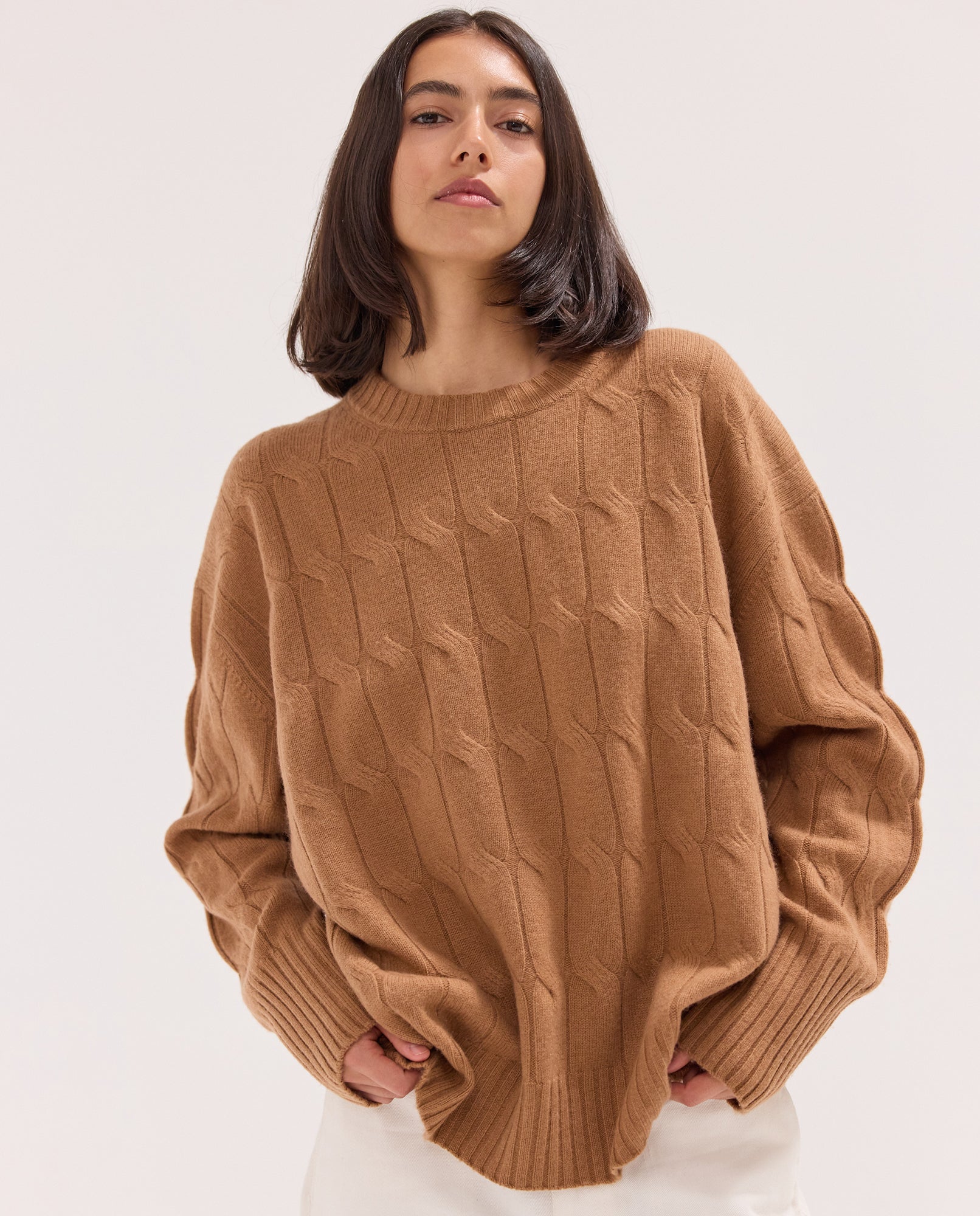 The Cable Knit Jumper | Sandalwood