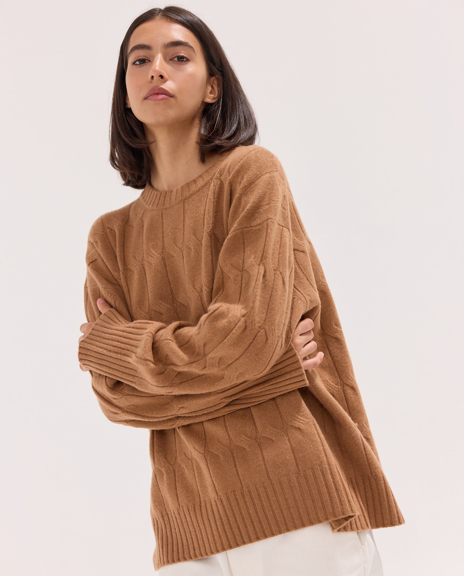 The Cable Knit Jumper | Sandalwood