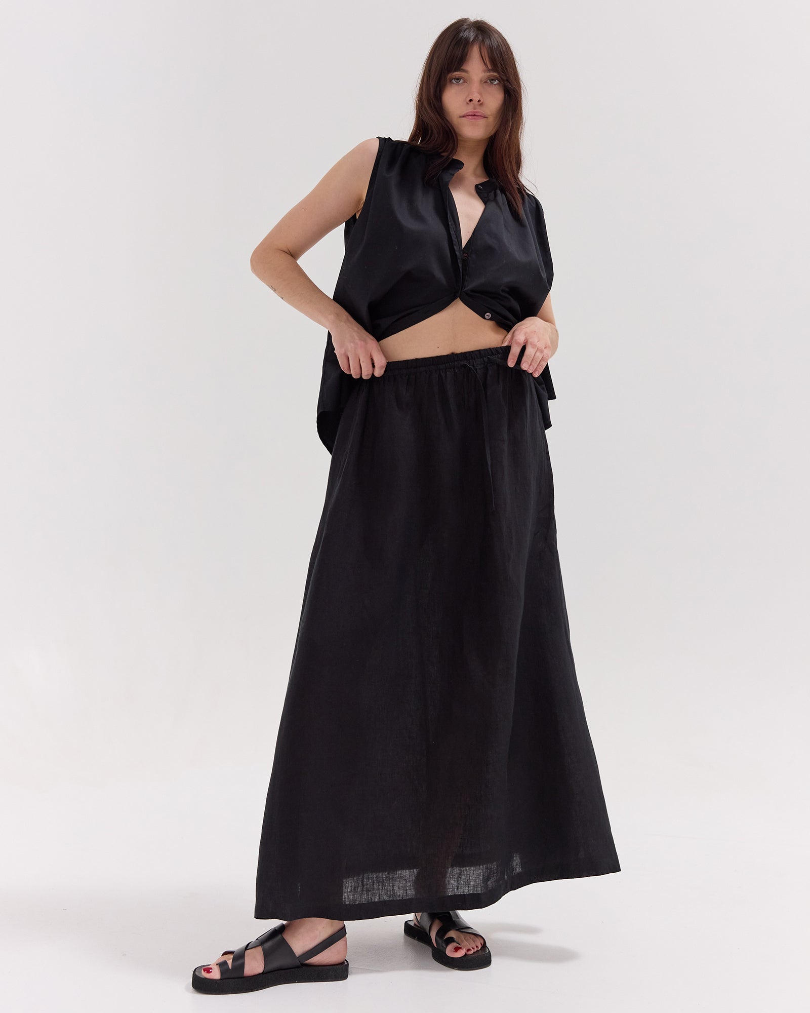 The Drawstring Skirt | Black