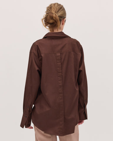 The Split Back Shirt | Chestnut