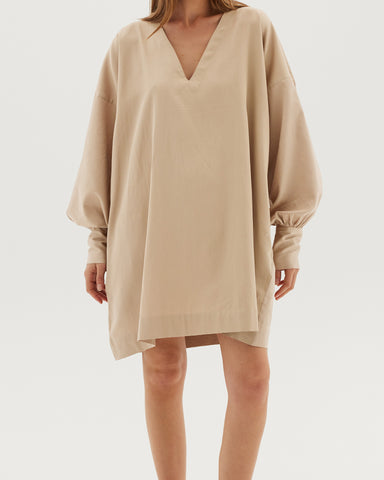 The Giza Billow Sleeve Dress | Sand