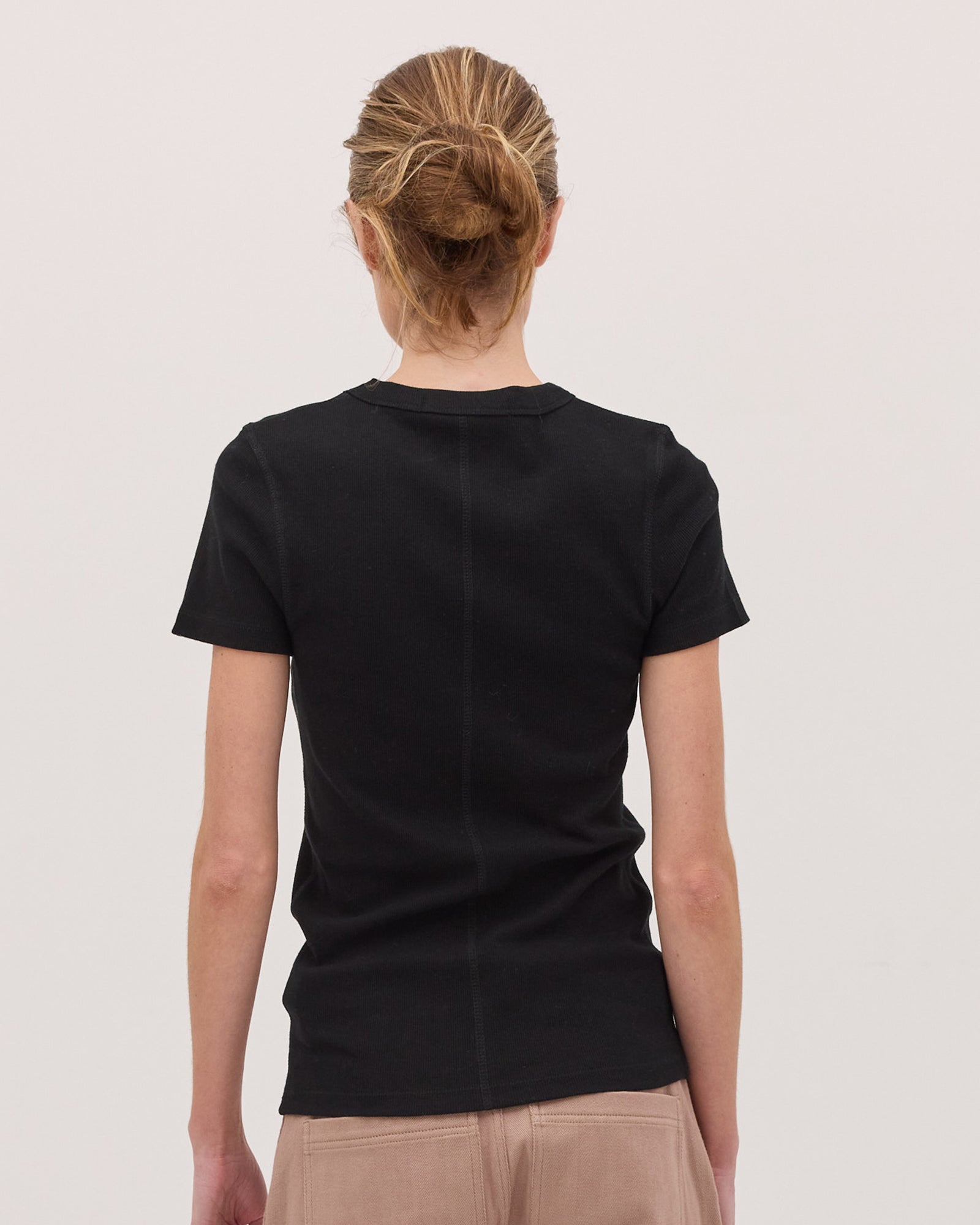 The Ribbed Tee | Black
