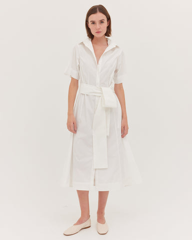 The Tailored Shirt Dress | White