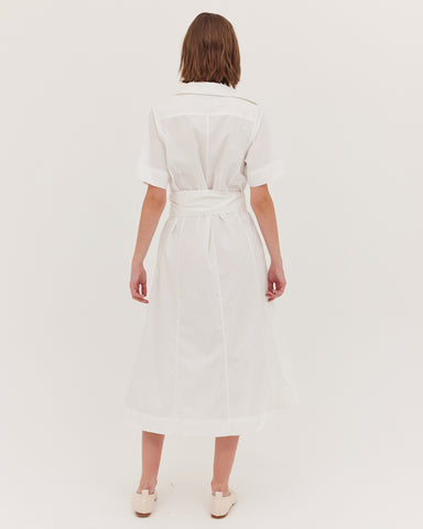 The Tailored Shirt Dress | White