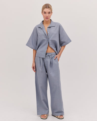 The Drawstring Tailored Pant | Storm