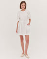 The Puff Sleeve Mini Dress | White