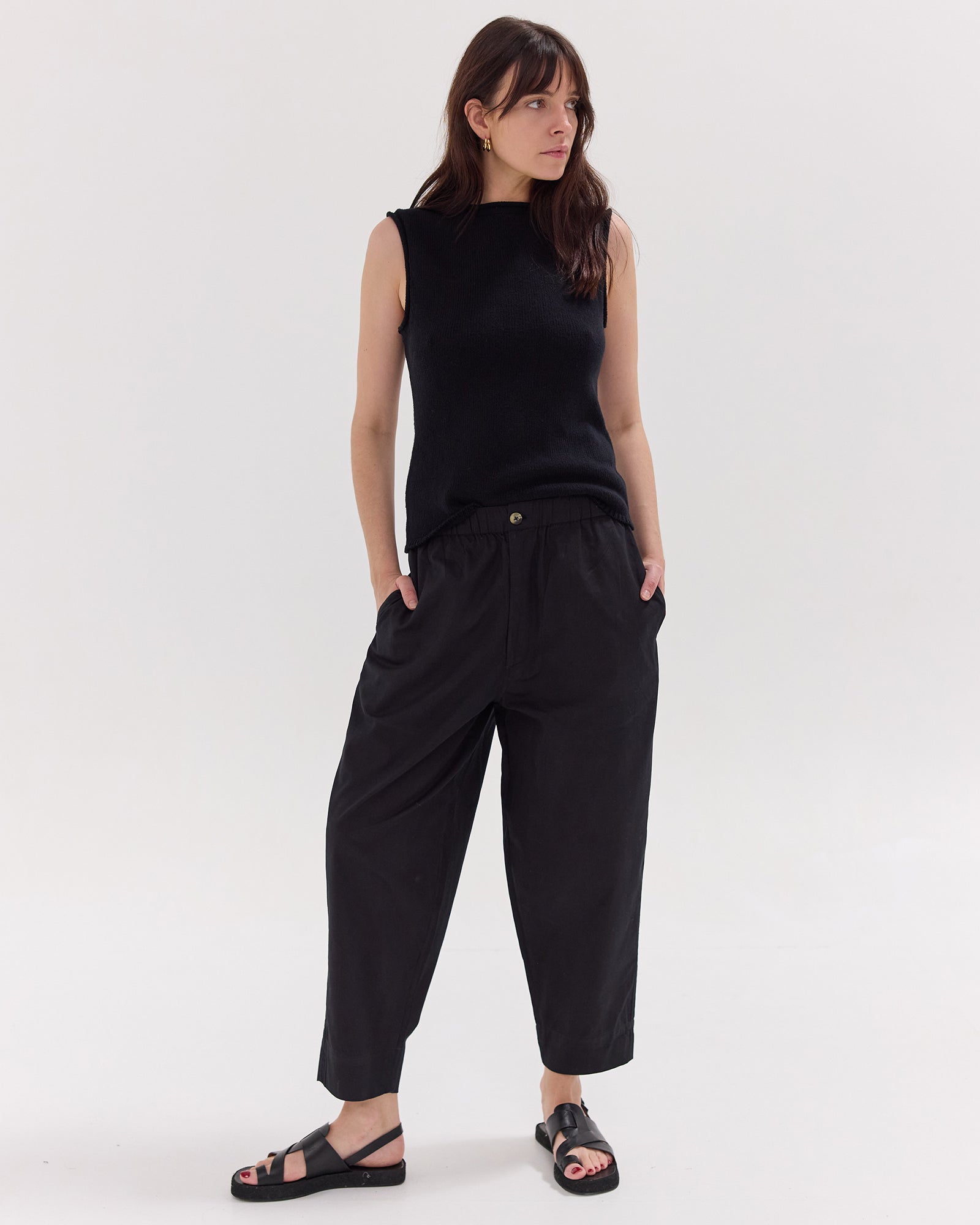 The Barrel Leg Pant | Black