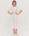 The Puff Sleeve Midi Dress | White