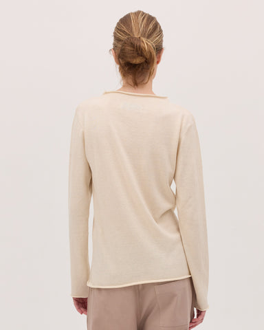 The Funnel Neck Top | Vanilla
